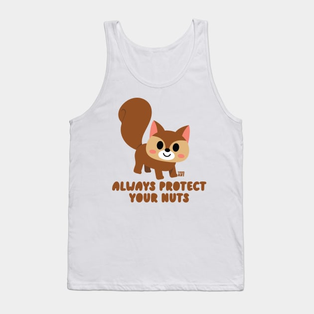 PROTECT YOUR NUTS Tank Top by toddgoldmanart